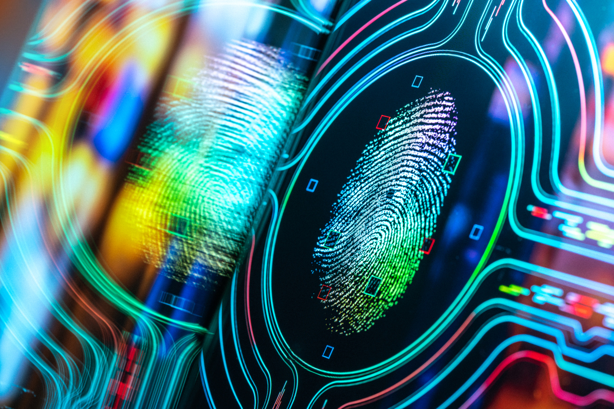 fingerprint colorful background