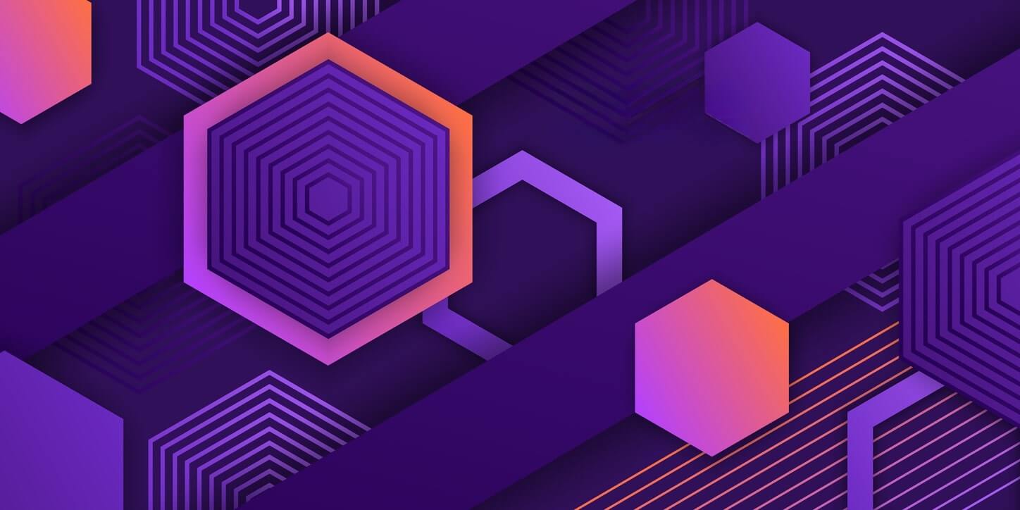 A background with hexagons